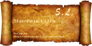 Sternheim Lilla névjegykártya